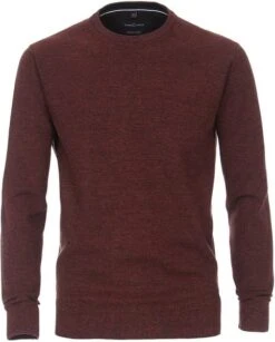Casa Moda Pullover O-Hals Melange Bordeaux -Kleding Kortingswinkel 71205 1 1