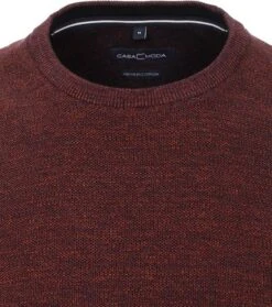 Casa Moda Pullover O-Hals Melange Bordeaux -Kleding Kortingswinkel 71205 2 1