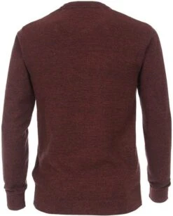 Casa Moda Pullover O-Hals Melange Bordeaux -Kleding Kortingswinkel 71205 3 1