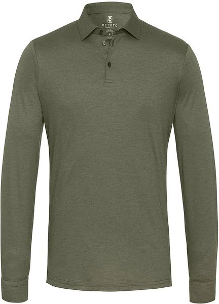 Desoto New Hai Polo LS Donkergroen 3 Desoto New Hai Polo LS Donkergroen