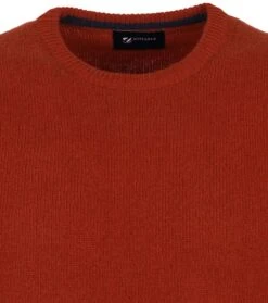 Suitable Lamswol Trui O-Hals Brique Oranje -Kleding Kortingswinkel 71299 2