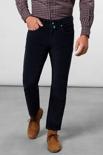 Pierre Cardin Lyon Voyage Corduroy Broek Donkerblauw 7 Pierre Cardin Lyon Voyage Corduroy Broek Donkerblauw - Afbeelding 5