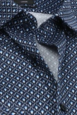 OLYMP Overhemd Luxor MF Grafisch Minimal Blauw 9 OLYMP Overhemd Luxor MF Grafisch Minimal Blauw -Kleding Kortingswinkel 71525 2