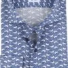 R2 Overhemd Extra Long Sleeve Planten Print Blauw 1 R2 Overhemd Extra Long Sleeve Planten Print Blauw -Kleding Kortingswinkel 71614 1