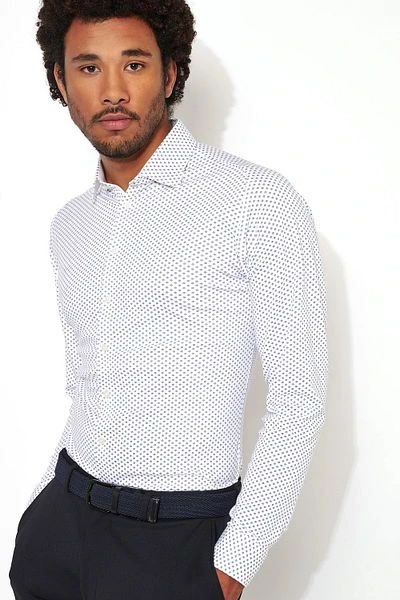 Desoto Overhemd Kent Grafische Print Wit 4 Desoto Overhemd Kent Grafische Print Wit - Afbeelding 2