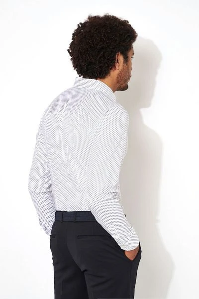 Desoto Overhemd Kent Grafische Print Wit 5 Desoto Overhemd Kent Grafische Print Wit - Afbeelding 3