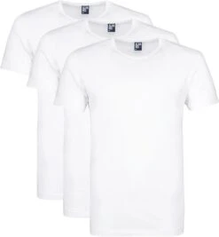 Alan Red Giftbox Derby O-Hals T-shirts Wit (3Pack)
