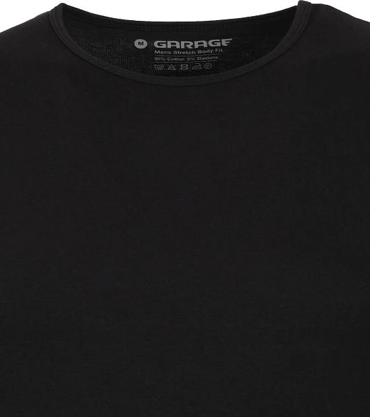 Garage Basic Longsleeve T-Shirt Stretch Zwart 4 Garage Basic Longsleeve T-Shirt Stretch Zwart - Afbeelding 2