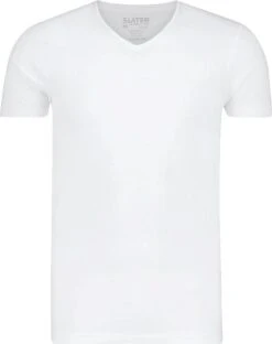 Slater 2-pack The Perfect T-shirt 10+10 V-Hals Wit -Kleding Kortingswinkel 71947 2 1