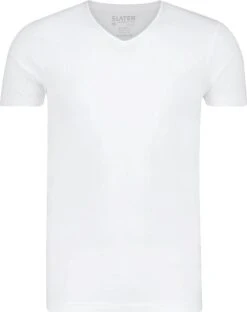 Slater 2-pack The Perfect T-shirt 10+10 V-Hals Wit -Kleding Kortingswinkel 71947 2