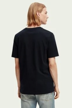 Scotch And Soda Scotch & Soda T-Shirt Jersey Donkerblauw -Kleding Kortingswinkel 71976 5