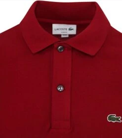 Lacoste Poloshirt Pique Bordeaux -Kleding Kortingswinkel 72031 8