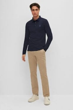 Hugo Boss LS Polo Passerby Navy -Kleding Kortingswinkel 72072 7