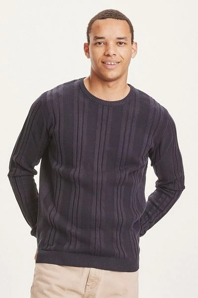 KnowledgeCotton Apparel Trui Donker Blauw 4 KnowledgeCotton Apparel Trui Donker Blauw - Afbeelding 2