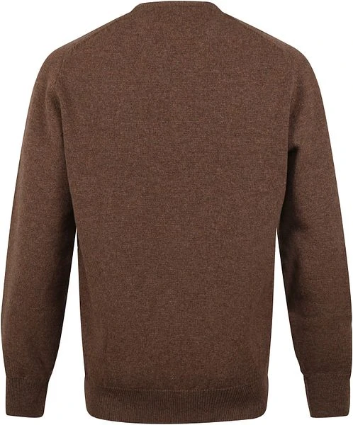 William Lockie V-Hals Lamswol Bruin 6 William Lockie V-Hals Lamswol Bruin - Afbeelding 4