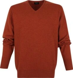 William Lockie V-Hals Brique Lamswol