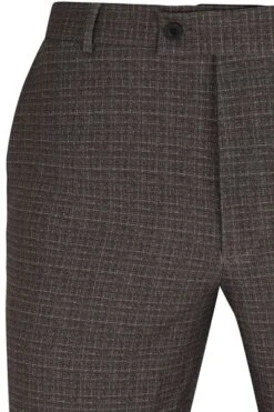 Suitable Pantalon Jersey Ruit Bruin 10 Suitable Pantalon Jersey Ruit Bruin -Kleding Kortingswinkel 72344 2