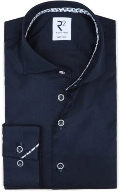 R2 Overhemd Melange Donkerblauw XLS -Kleding Kortingswinkel 72485 1 1