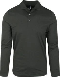 Profuomo Groene Longsleeve Polo