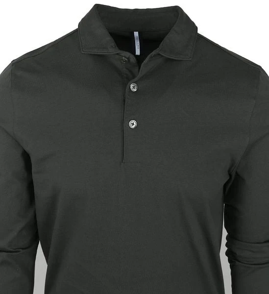 Profuomo Groene Longsleeve Polo 8 Profuomo Groene Longsleeve Polo - Afbeelding 6