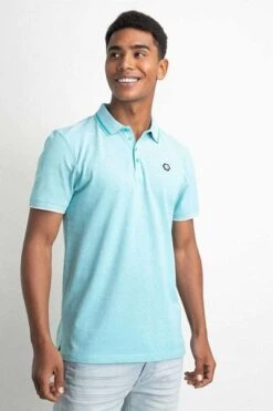 Petrol Polo Logo Lichtblauw -Kleding Kortingswinkel 72679 8 1