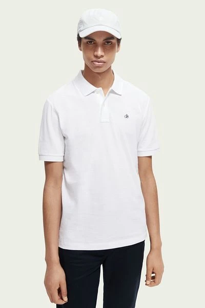 Scotch And Soda Pique Polo Wit 4 Scotch And Soda Pique Polo Wit - Afbeelding 2