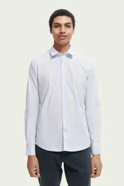 Scotch And Soda Slim-Fit Overhemd Blauw 9 Scotch And Soda Slim-Fit Overhemd Blauw -Kleding Kortingswinkel 72705 6