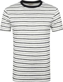 Dstrezzed T-shirt Reversed Strepen Wit