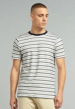 Dstrezzed T-shirt Reversed Strepen Wit 12 Dstrezzed T-shirt Reversed Strepen Wit -Kleding Kortingswinkel 72995 5