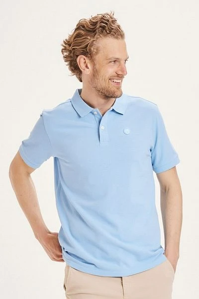 KnowledgeCotton Apparel Polo Rowan Blauw 4 KnowledgeCotton Apparel Polo Rowan Blauw - Afbeelding 2