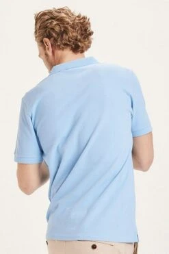 KnowledgeCotton Apparel Polo Rowan Blauw 10 KnowledgeCotton Apparel Polo Rowan Blauw -Kleding Kortingswinkel 73036 6