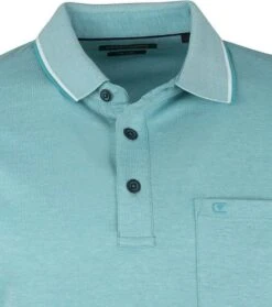 Casa Moda Polo Stretch Melange Turquoise -Kleding Kortingswinkel 73090 10 1