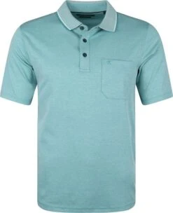 Casa Moda Polo Stretch Melange Turquoise -Kleding Kortingswinkel 73090 9 1