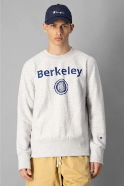 Champion Sweater Logo Berkely Grijs -Kleding Kortingswinkel 73108 6