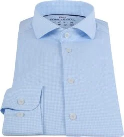 Pure Overhemd Functional Pied De Poule Blauw -Kleding Kortingswinkel 73199 3