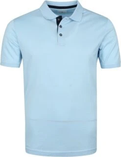 State Of Art Mercerized Pique Polo Blauw