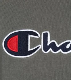 Champion Sweater Script Logo Donkergroen -Kleding Kortingswinkel 73226 3