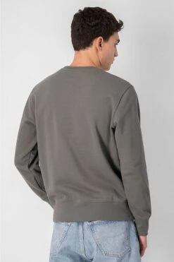 Champion Sweater Script Logo Donkergroen -Kleding Kortingswinkel 73226 5