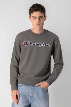 Champion Sweater Script Logo Donkergroen -Kleding Kortingswinkel 73226 6