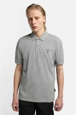 Napapijri Elbas Polo Grijs -Kleding Kortingswinkel 73407 8