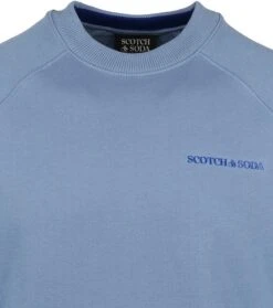 Scotch And Soda Sweater Logo Blauw -Kleding Kortingswinkel 73446 2