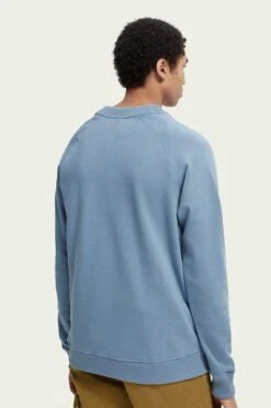 Scotch And Soda Sweater Logo Blauw -Kleding Kortingswinkel 73446 5