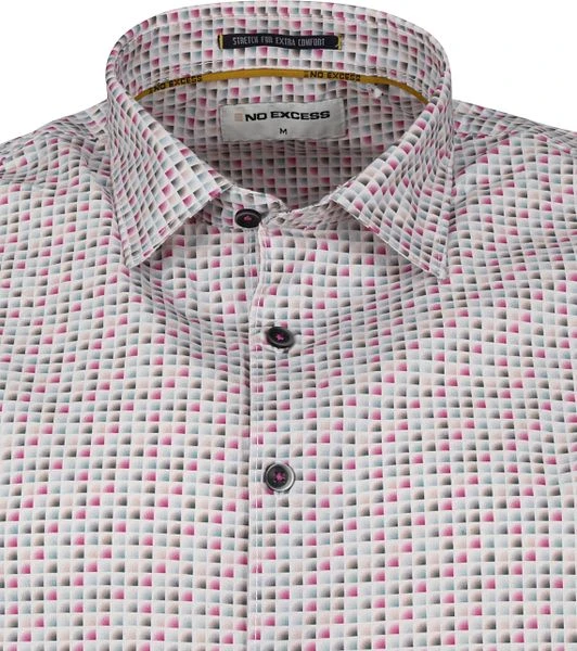 No-Excess No Excess KM Overhemd Print Roze 6 No-Excess No Excess KM Overhemd Print Roze - Afbeelding 4