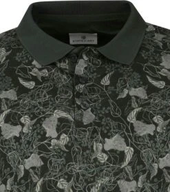 State Of Art Polo Donkergroen Botanische Print -Kleding Kortingswinkel 73632 6