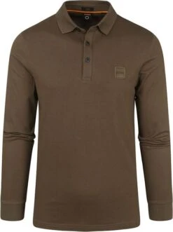Hugo Boss LS Passerby Polo Donkergroen -Kleding Kortingswinkel 73654 1 1