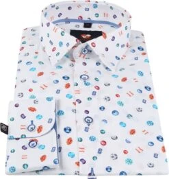 Suitable Twill Overhemd Ballen Wit -Kleding Kortingswinkel 73791 3 1