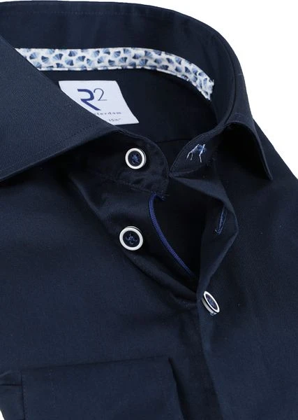 R2 Overhemd Extra Lange Mouwen Donkerblauw 4 R2 Overhemd Extra Lange Mouwen Donkerblauw - Afbeelding 2