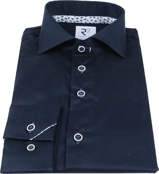 R2 Overhemd Extra Lange Mouwen Donkerblauw 8 R2 Overhemd Extra Lange Mouwen Donkerblauw - Afbeelding 6
