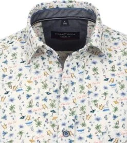 Casa Moda KM Overhemd Zomerprint Wit -Kleding Kortingswinkel 73831 2 1