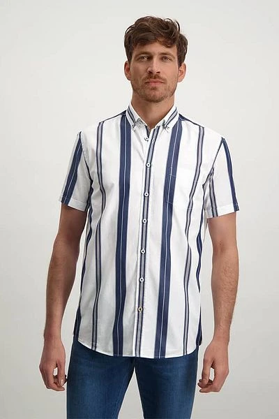 State Of Art Shortsleeve Overhemd Blauw Gestreept 4 State Of Art Shortsleeve Overhemd Blauw Gestreept - Afbeelding 2